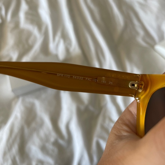 Prada Brown Gradient Caramel Tortoise/Powder Cat Eye Sunglasses - Picture 7 of 10